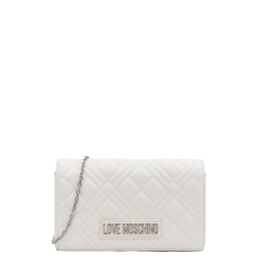 White Quilted Crossbody Bag with Chain Strap