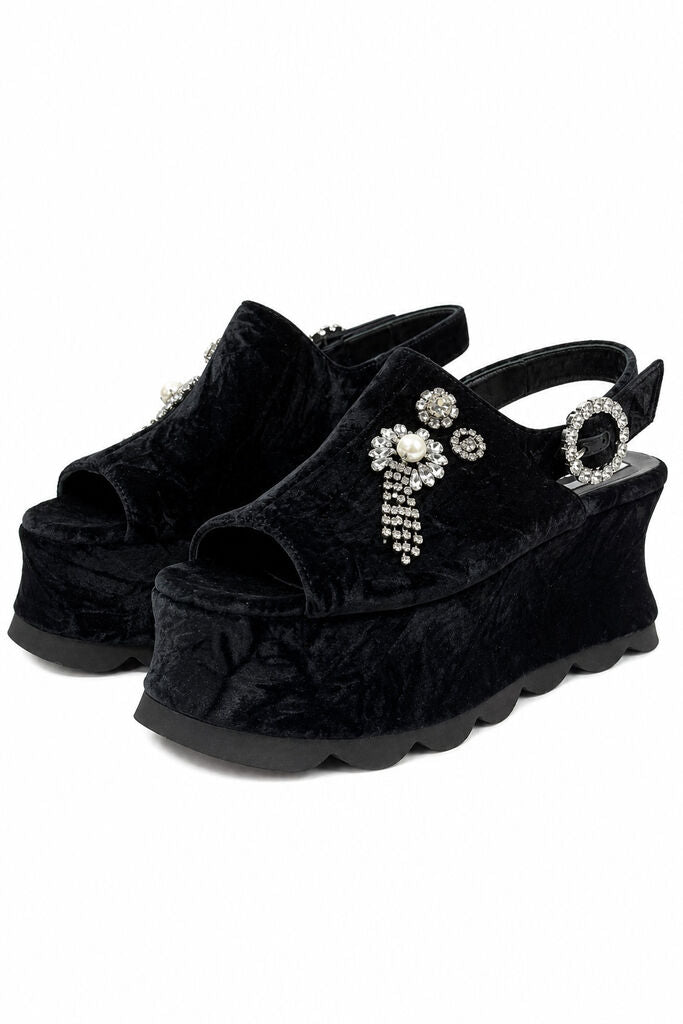 Shoes Vel/Strass BLACK