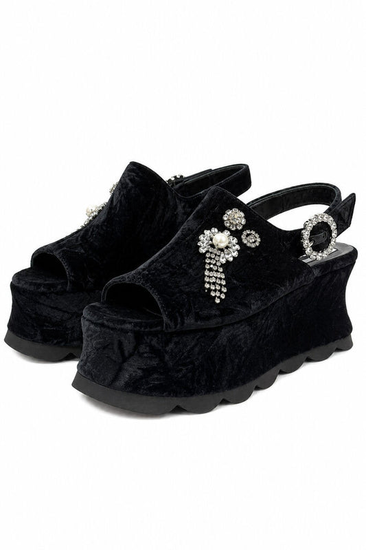 Shoes Vel/Strass BLACK