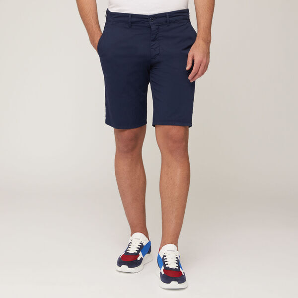 Navy Tailored Shorts with Versatile Fit