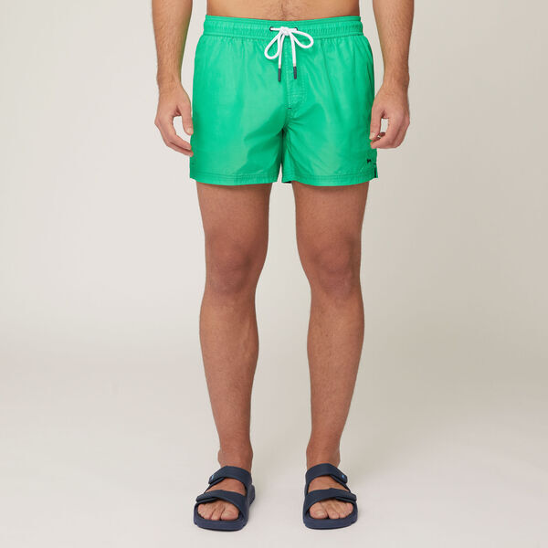 Vibrant Green Swim Shorts with Drawstring Closure