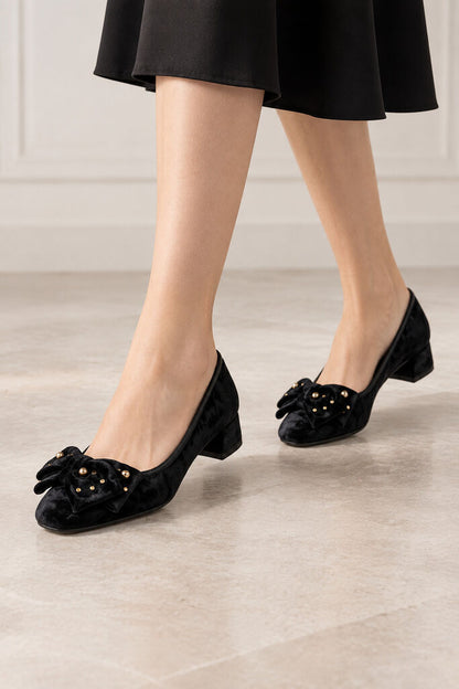 Shoes Print Velour BLACK