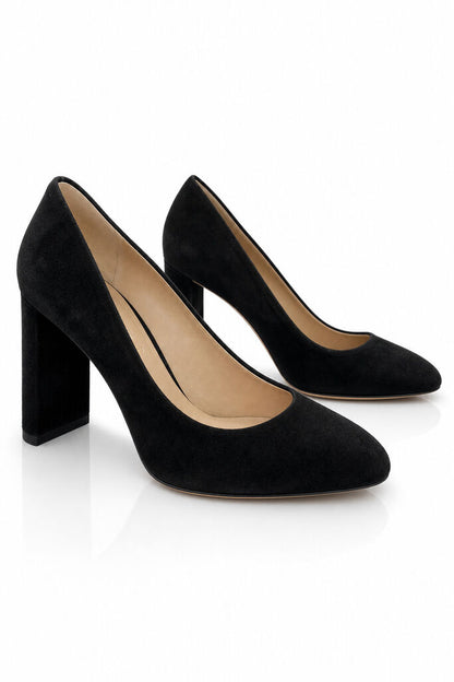 Heel 90 mm Camoscio NERO
