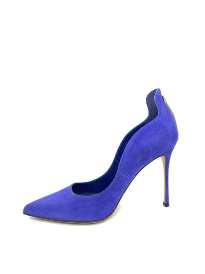 Cobalt Suede Pointed Toe Stiletto