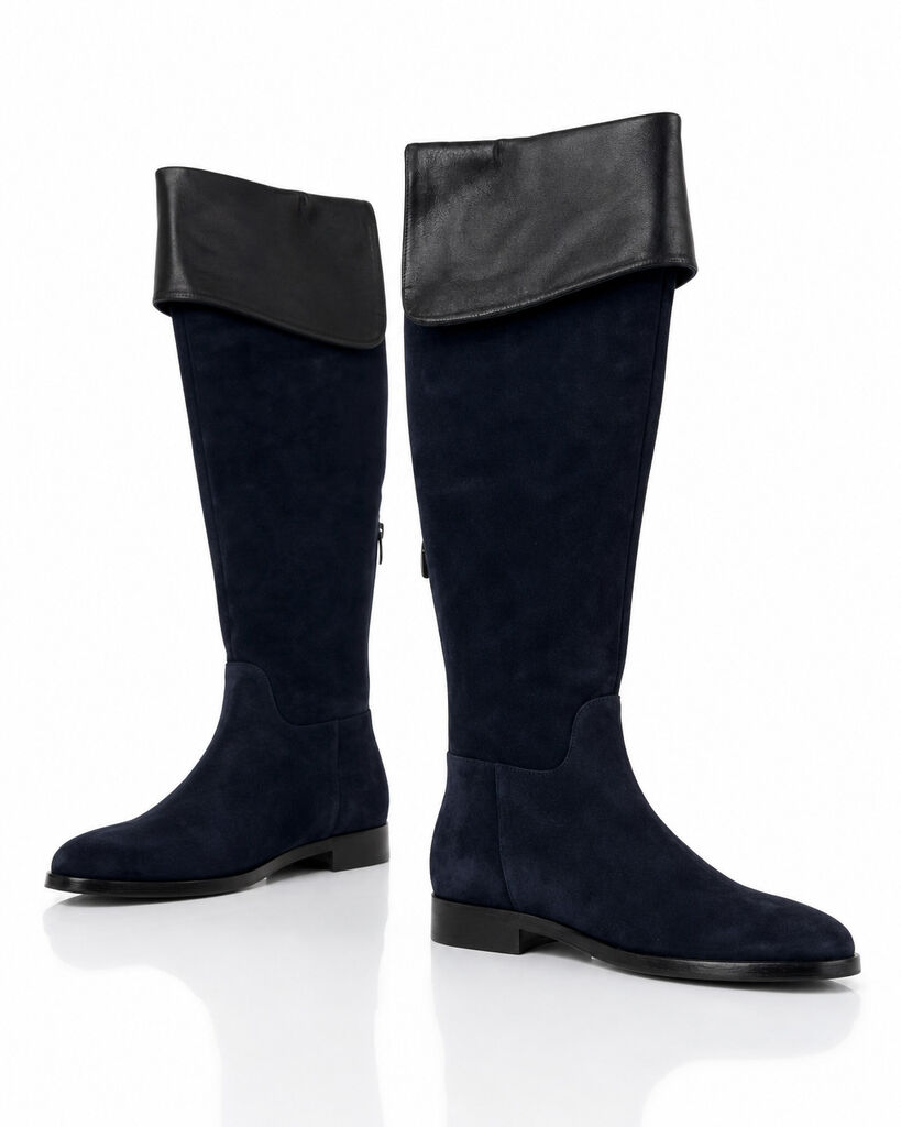 Shoes Suede Dk Blue