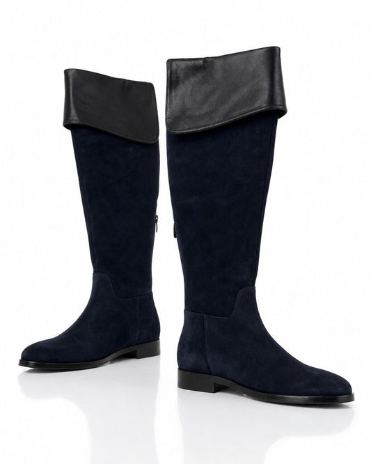 Shoes Suede Dk Blue