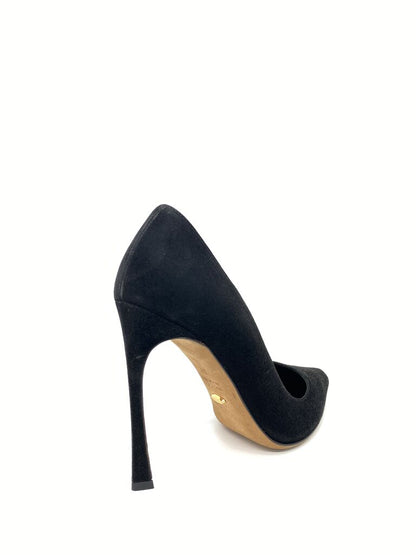 Black Suede Stiletto High Heel Classic Pump