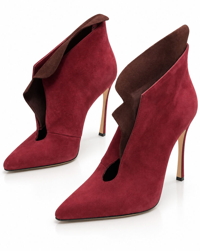 Shoes Suede Rosso