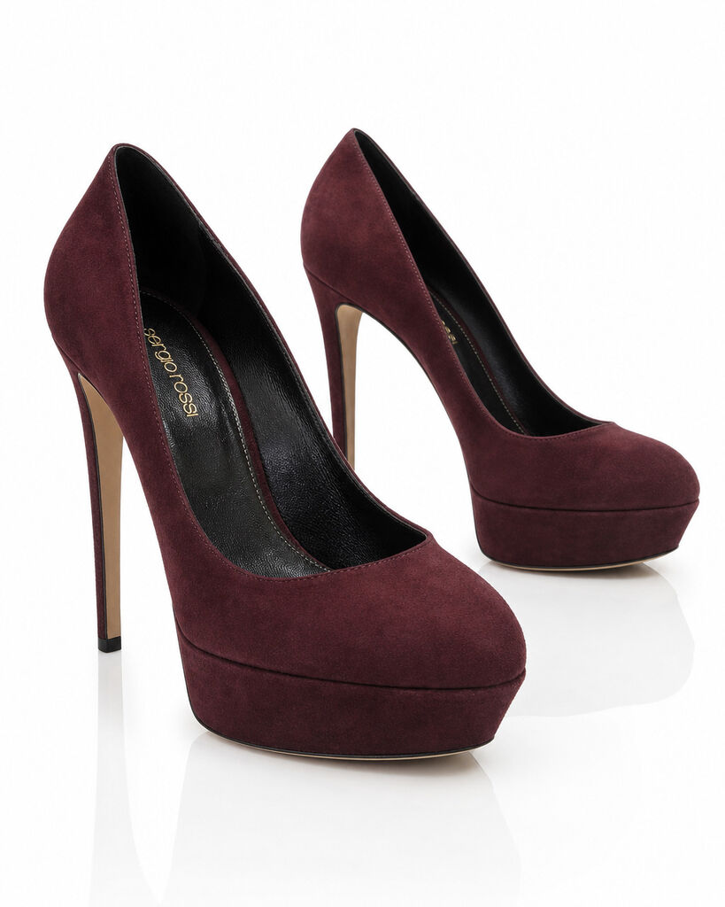 Shoes Suede Bordeau