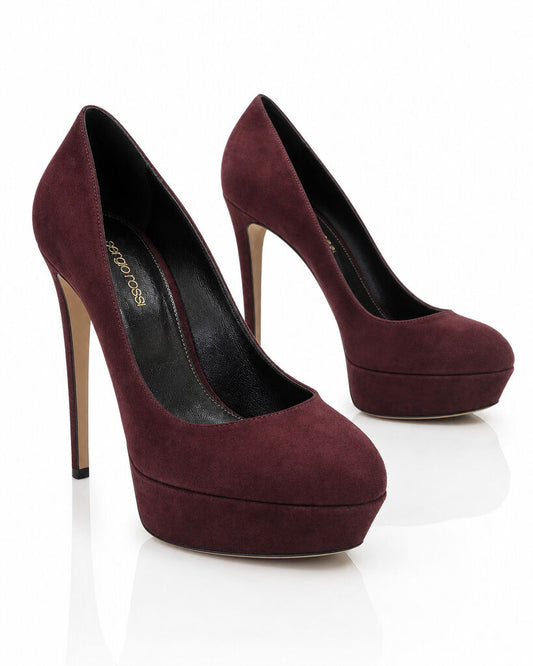Shoes Suede Bordeau