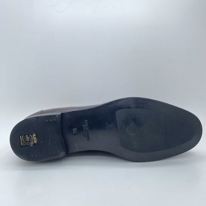 Brown Leather Oxford Shoe with Cap Toe