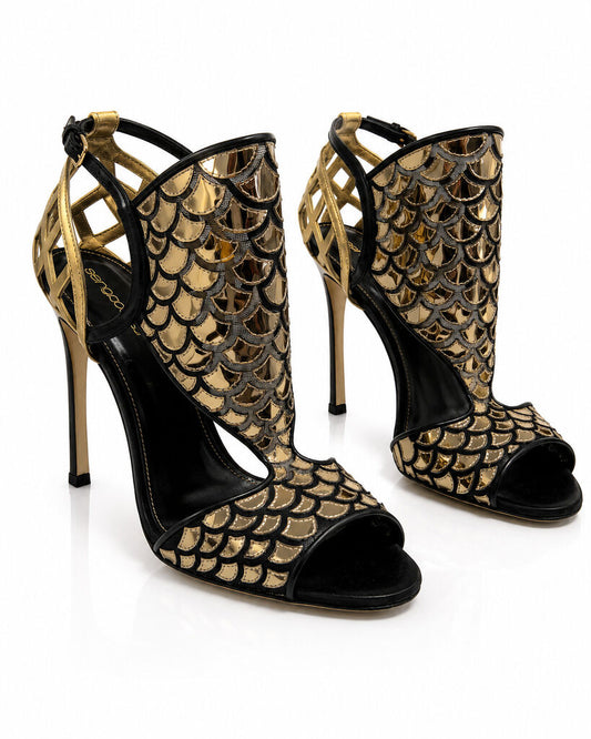 Shoes Nappa Ner/Oro