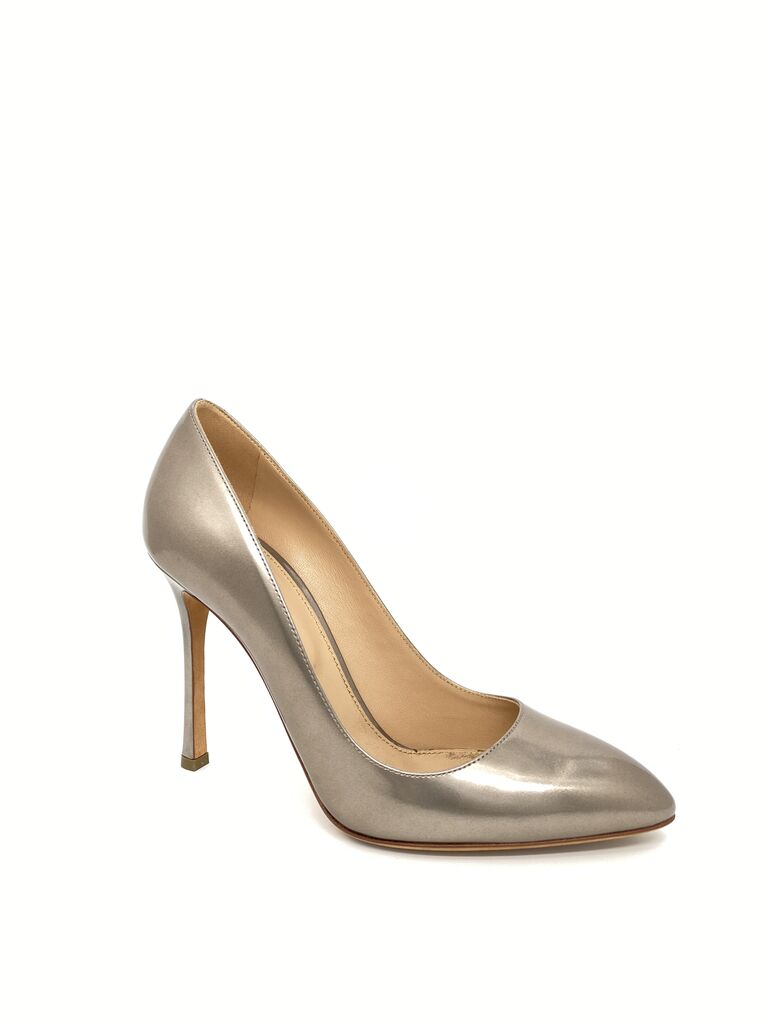 Metallic Shimmer Pointed High Heel Elegant Pump
