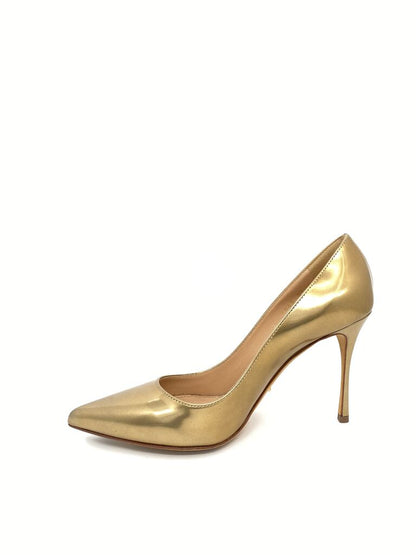 Gold Metallic Stiletto Pump with Sleek Finish