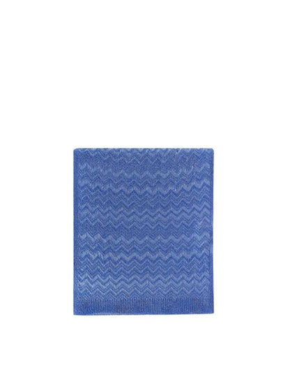 Blue Wavy Pattern Scarf