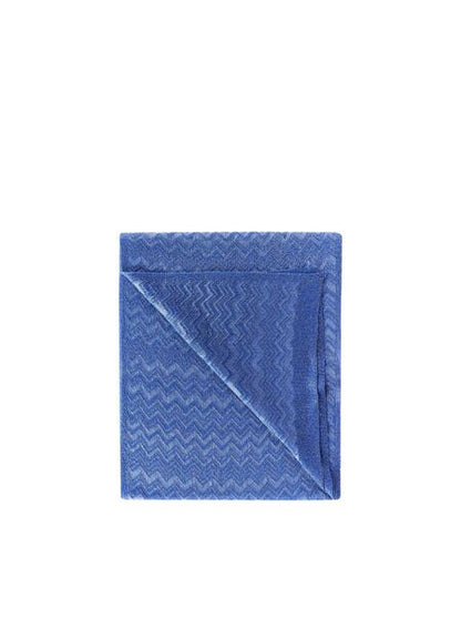 Blue Wavy Pattern Scarf