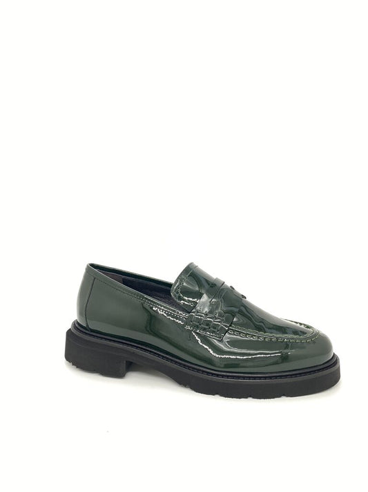 Forest Glossy Loafer with Sturdy Sole