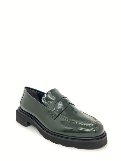 Forest Glossy Loafer with Sturdy Sole