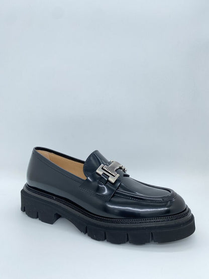 Black Glossy Loafer with Chunky Sole