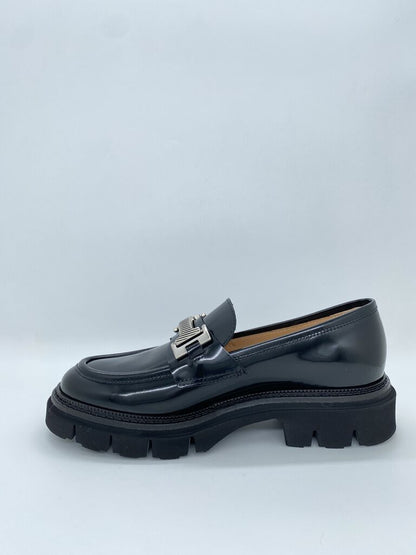 Black Glossy Loafer with Chunky Sole