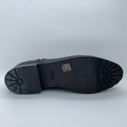 Black Leather Oxford Cap-Toe Shoe