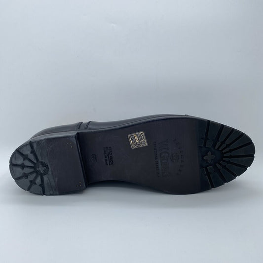Black Leather Oxford Cap-Toe Shoe