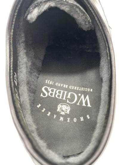 Black Leather Oxford Shoes with Cap Toe