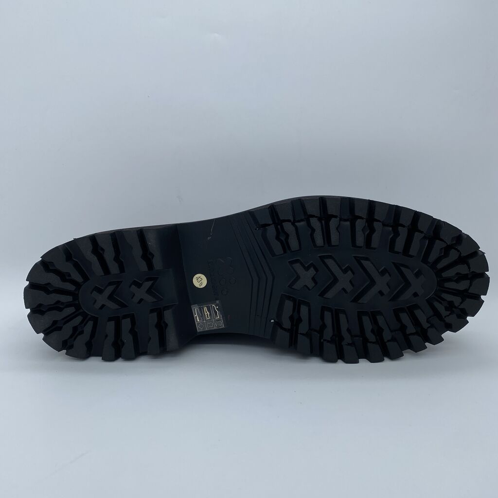 Black Leather Derby Shoes with Chunky Sole