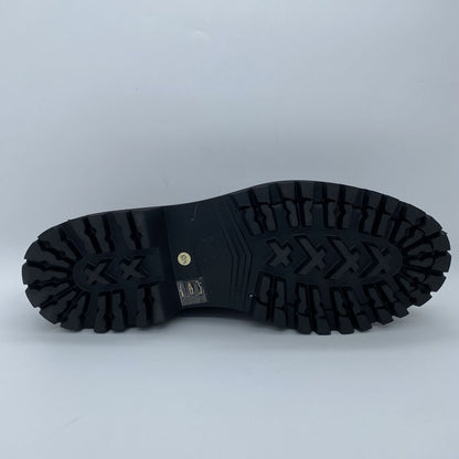 Black Leather Derby Shoes with Chunky Sole