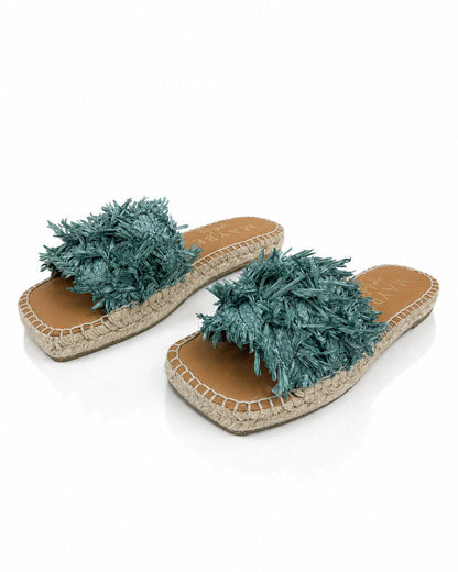 Slipper Rafia FOREST