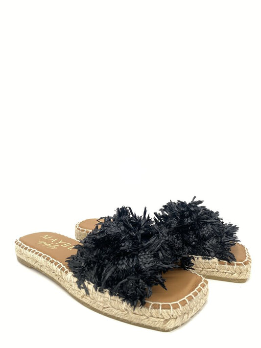 Slipper Rafia NEGRO