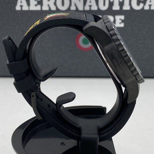 Black Multi-Function Aviator Watch with Compass Bezel